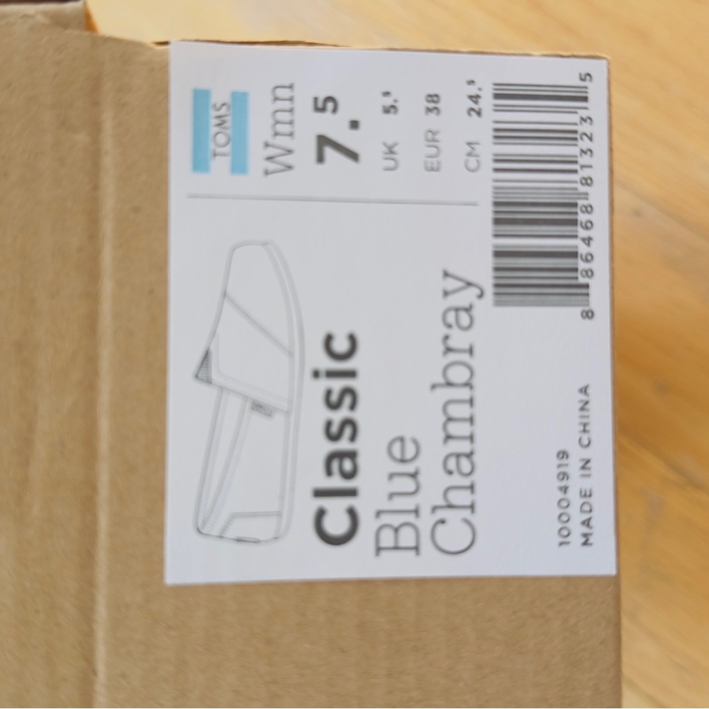 Toms Women's Blue Slip-On Shoes - Picture 3 of 6